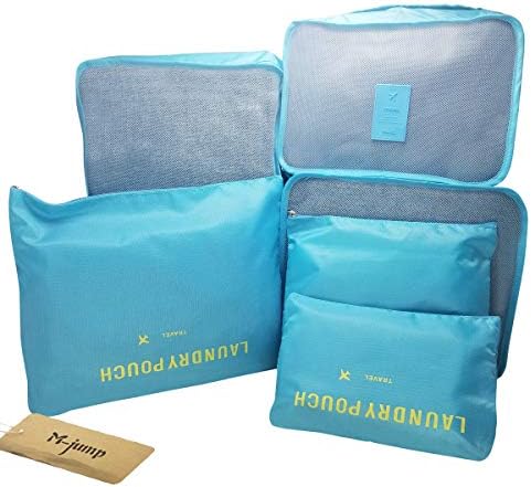 M-jump Clothes Storage Bags Packing Cube Travel Luggage Organizer Pouch,6 Set Travel Multi-functional Clothing Sorting Packages (Sky blue) 6 M-jump Clothes Storage Bags Packing Cube Travel Luggage Organizer Pouch,6 Set Travel Multi-functional Clothing Sorting Packages (Sky blue)