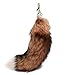 URSFUR Authentic Sunny Fox Tail Fur Handbag Accessory Key Chain Ring Hook Tassel