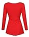 YesFashion Women Ruched Square Neck Slim A-line Top Tunic Dress Shirt