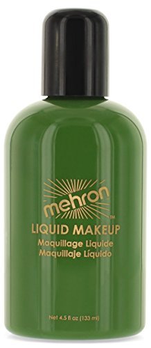 Mehron Makeup Liquid Face and Body Paint (4.5 oz) (GREEN)