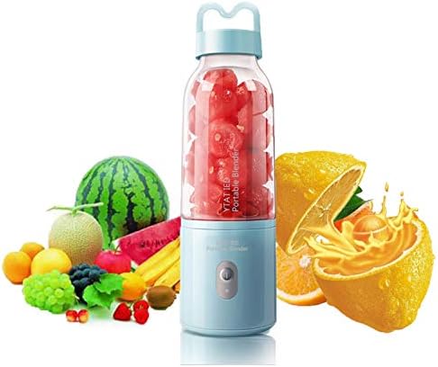 【2019 Upgraded Version】Portable Blender YTAT Mini Smoothie Blender USB Personal Blender 500ml Juicer Cup Fruit Mixer with 4000mAh Rechargeable Battery, BPA Free (blue)