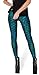 Alaroo Stretch Mermaid Print Fish Scale Leggings Tights Light Blue L