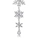 EVER FAITH Tear Drop Snowflake Necklace Earrings Set Austrian Crystal