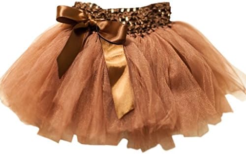 Princess Bowtique Baby Girl's Tutu Assorted Colors (0-2T) (0-2T, Brown) Fall Thanksgiving Skirt Outfit Pumpkin Patch