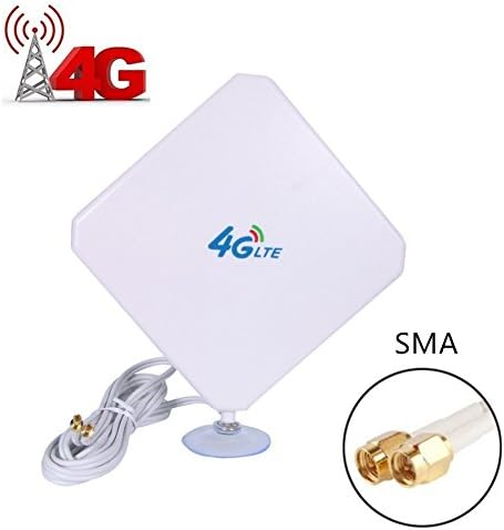 (Updated Version)AMAKE 35dBi 3G/4G LTE SMA Antenna Signal Booster High Gain Long Range Network Antenna Omni with SMA Male Cable Connector 2M for Huawei Wifi Hotspot MiFi Mobile Wide Broadband(SMA-J)