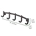 mDesign Steel Modern Key Holder for Wall - Decorative Wall-Mount Key Ring Holder and Hook Rack - 5 Metal Hooks for Hanging Dog Leash, Car Keys, and Keychain - Hyde Collection - Bronze
