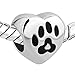 CharmSStory Stainless Steel Dog Mom Charm Pet Paw Print Beads for Bracelets (Dog Mom)