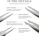 Tweezerman Mini Slant Tweezer Exclusive Evening Blue Precision Brow Shaping view 2