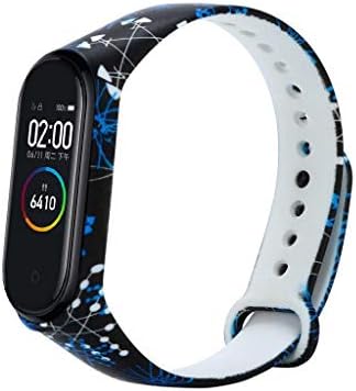 KFSO for Xiaomi Mi Band 4, Replacement Band Silica Gel Colorful Floral Print Wristband Strap Bracelet for Xiaomi Mi Band 4