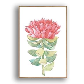 Framed Canvas Wall Art Beautiful Flowers in Grid Giclee Print Gallery Wrap Modern Home Prints Ready to Hang - 16x24 inches