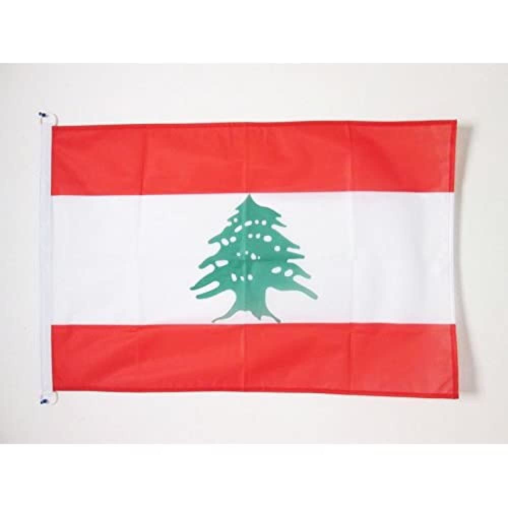 AZ FLAG - Lebanon Flag - 2x3 Ft - For Outdoor - Lebanese Banner Knitted Polyester with Two Plastic Rings - Fade Resistant - Vivid Colors - 2' x 3' Feet - 90x60 Cm