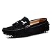 SUNROLAN Men's Casual Suede Leather Tassel Slip-On Loafers Outdoor Low Boat Shoes Driving Car Moccasins