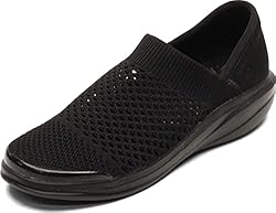 BZees Women's, Charlie Slip-On Black 9 W