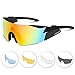 HODGSON Sport Polarized Sunglasses for Men or Women , Windbreak UV400 Protection Sports Glasses with 5 Interchangeable Lenses for Driving, Cycling, Running and Golf