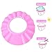 Baby Kids Soft Shampoo Bath Shower Cap Hat Waterproof Shield for Children Blue (Pink)