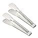 2Pcs 12-Inch Cooking Tongs, Kitchen Tongs Stainless Steel, Heat Resistant BBQ Tongs Set for Cooking, Serving, Barbecue, Buffet, Salad, Ice, Oven