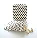 Silver Wedding Candy Bags, Decorative Paper Bags, Party Goody Treat Bags (100 Pack) - Grey Striped, Spanish Tile, Polka Dot & Chevron Bags