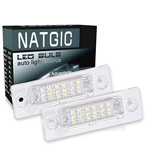 NATGIC 1 Pair Led Number License Plate Light Lamp License Plate Light CanBus Car Parking Exterior Lamp Car Parking Exterior Lamp