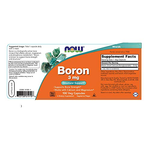 Now Supplements, Boron 3 mg, 100 Capsules - //coolthings.us