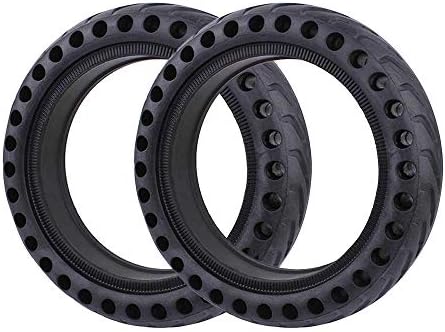 ehua® Pneu Plein Xiaomi Trottinette M365, M365 Pro, Roue Alveolée Dure Anti Crevaison Anti dérapant Increvable Solide 8,5 Pouces Avant/Arrière
