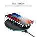 Fast Wireless Charger, MelkTemn 10W Wireless Charging Pad iPhone X/iPhone 8/8 Plus, Samsung Galaxy Note 8/Note 5/S8/S8+/S7 Edge/S6 Edge Other Qi Enabled Device (Black)