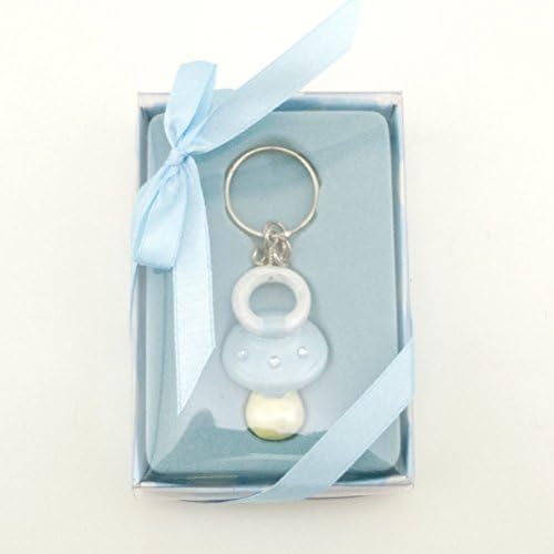 Fancy Cute Pink/Blue Baby Shower Key Chain Favor Lot Of 6 Pieces Keychain Party Favors