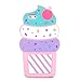 Soft Silicone Ice Cream Cone Case for iPhone 5/5s/SE iPhone5 iPhone5s iPhone SE 3D Cartoon Rubber Grip Rubberized Material Fruit Design Protective Cute Fun Lovely Special Summer Kids Teens Girls Boys