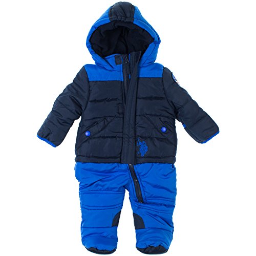 Buy US Polo Association BabyBoys Newborn Color Block Puffer Bunting