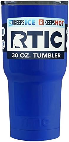 RTIC Blue Gloss 20 oz Stainless Steel Tumbler Cup