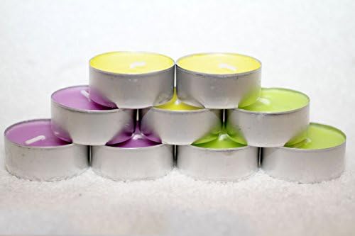 25 x SCENTED TEA LIGHTS CANDLES TEALIGHTS 8HR 8HOUR BURNING TIME (Lemon)