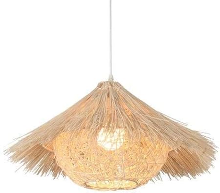 AWJ Einfacher rustikaler Kronleuchter aus Bambus und Rattan