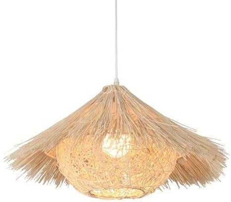 AWJ Einfacher rustikaler Kronleuchter aus Bambus und Rattan