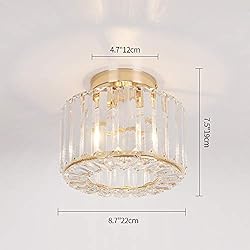 Semi Flush Mounted Ceiling Light Fixture Crystal