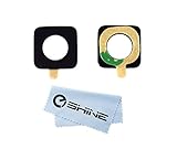 EShine Back Rear Camera Glass Lens Replacement + Adhesive Preinstalled for Samsung Galaxy S5 ACTIVE G870A AT&T + Cloth