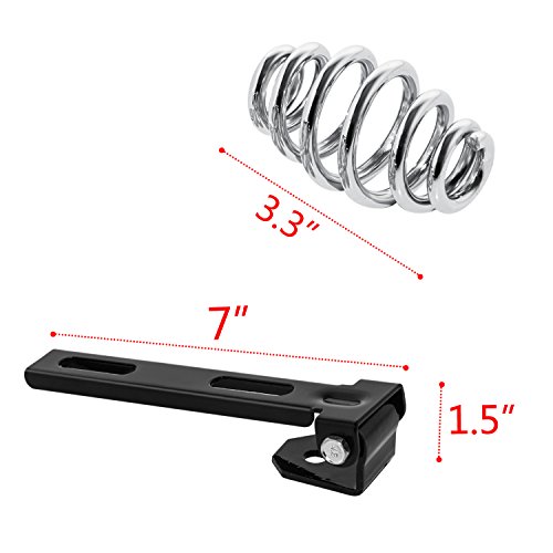 Senkauto Leather Bobber Solo Seat Spring Mounting Bracket Kit for Harley Sportster XL 1200 883 48 Chopper Bobber Seats Yamaha Kawasaki Custom