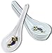 Asian Soup Spoons Bowls - Melamine White Chinese Spoon Pho Rice Miso Bowl 6 Set (GrapeVine, 6-inch Diameter)