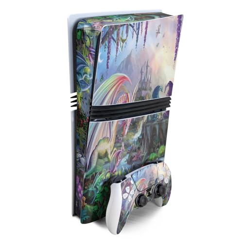 Gaming Skin Compatible with Sony PlayStation 5 PS5 Pro Bundle - Dragon Paradise…