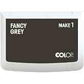 COLOP Make 1 Ink Stamp Pad, Non-Toxic, 3.5" x 1.94", Fancy Grey | Premium Water-Based &amp; Acid-Free Non-Toxic Ink For Rubber Stamps, Craft Ink Pad For Card Making, Crafts, &amp; Scrapbooking