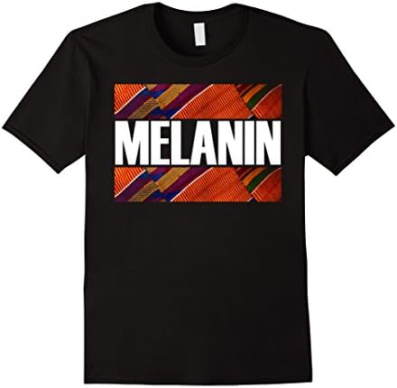 Men's Teecastle Melanin Kente Heritage African Pride T-Shirt Large Black