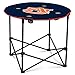 Logo Brands NCAA Auburn Tigers Round Tailgating Table – Portable with Foldable Legs, 4 Cup Holders, Powder-Coated Steel, and 27.6