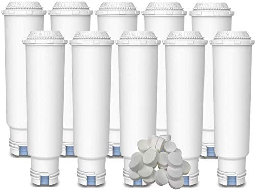 AQK 05, Alternative Water Filter for Bosch, Krups, Siemens Nivona Claris + Cleaner Tablets Measuring Unit., 10 Filter + 25 Reiniger Tabs