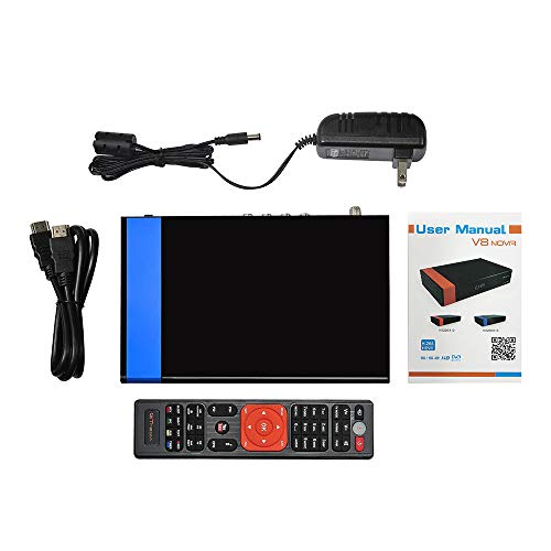 GTMEDIA V8 NOVA Blue Full HD 1080P DVB-S2 FTA Digital Satellite Receiver Support H.265, PowerVu, Biss Key, Built-in WiFi