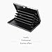 RFID Blocking Credit Card Holder, JuneLsy Metal Credit Card Case for Men and Women Credit Card Holder Wallet for Bank Cards and ID Cards Black