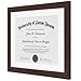 Americanflat 11x14 Diploma Frame with Shatter-Resistant Glass - Use as 8.5x11 Frame with Mat or Display 11x14 Documents Without Mat - Legacy Collection - Certificate Frames for Wall - Mahogany