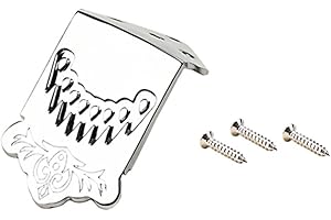 GLEAVI Metal Mandolin Tailpiece Parts Mandolin Electroplated Metal Bridge Fit 8 String Mandolin Part Accessories Guitar Tailpiece