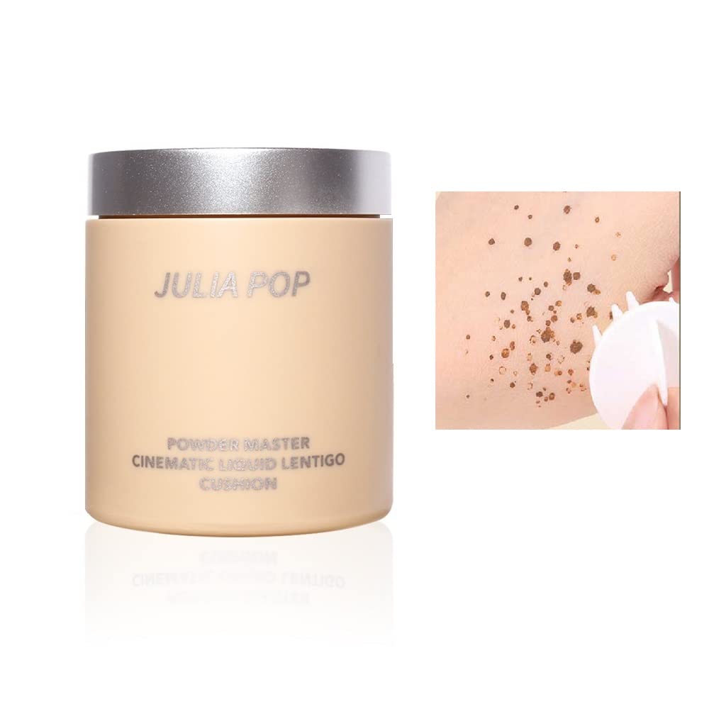 Liquid Freckle Pen Natural Lifelike Freckle Stamp Air Cushion Waterproof and Long Sweat-proof Lasting Freckle Pen Makeup for Natural Effortless Sunkissed Makeup (Light Brown)