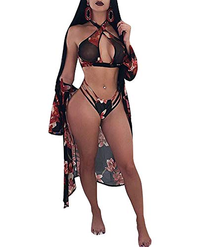 Women's Swimsuits Cover Ups Set - Dyeing High Waisted Bikini Bathing Suit Swimwear Beach Dress