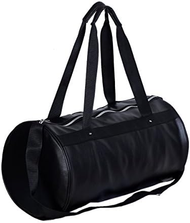 Dee Mannequin 2513 Trendy Leather Duffle Bag (Black)