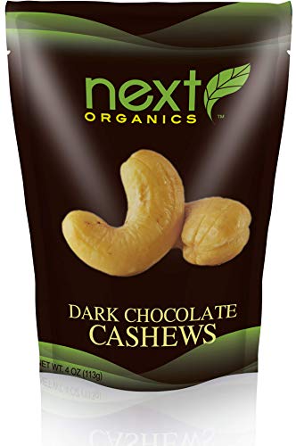 Next Organics Dark Chocolate Nuts Variety Pack (4 oz Almond, Walnut, Cashew, Brazil nut) (Pack of 4)
