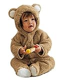 Luckyauction Baby Toddler Winter Cute Bear Fleece Romper, Coffee, XL (12-18 months)